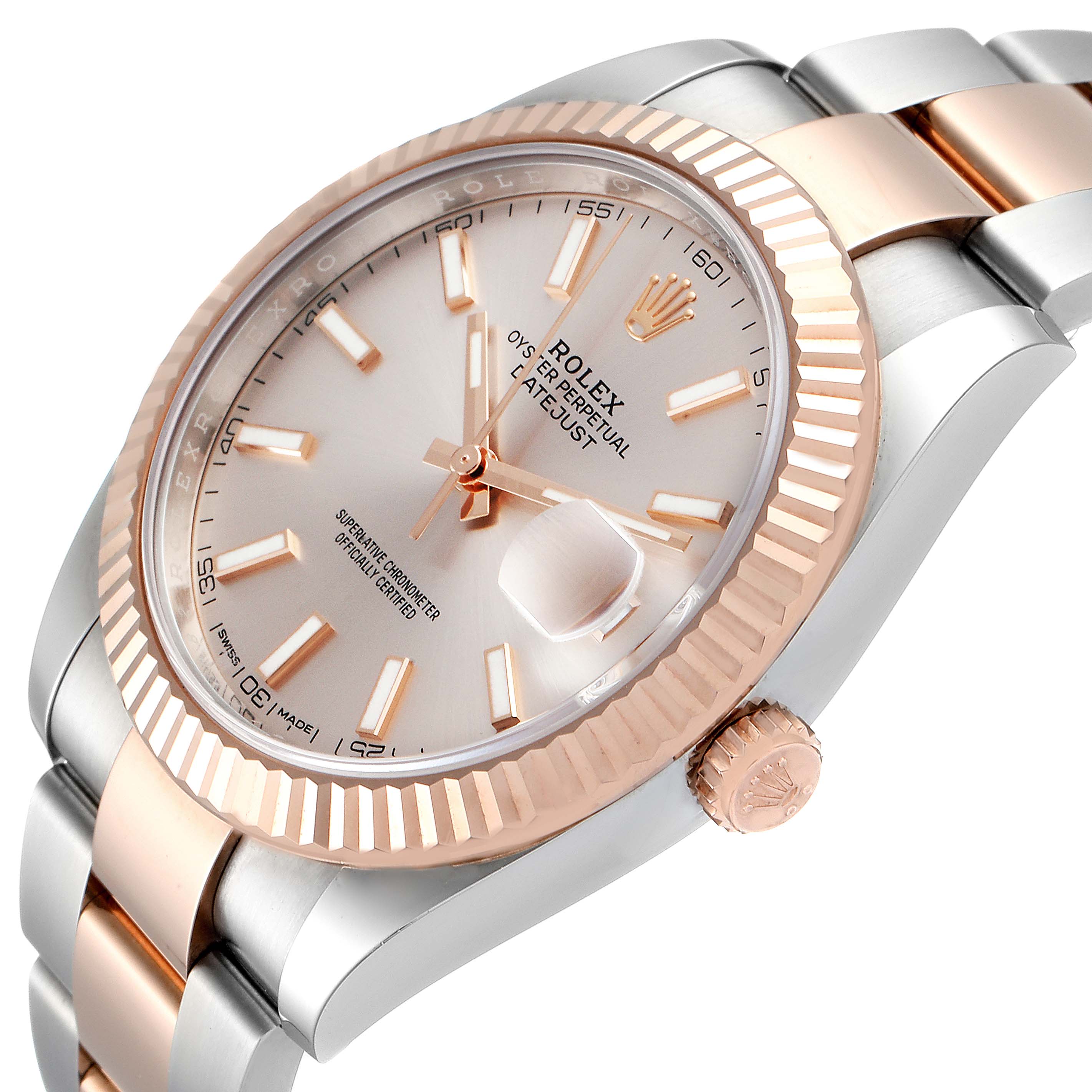 rolex datejust 41 gold silver