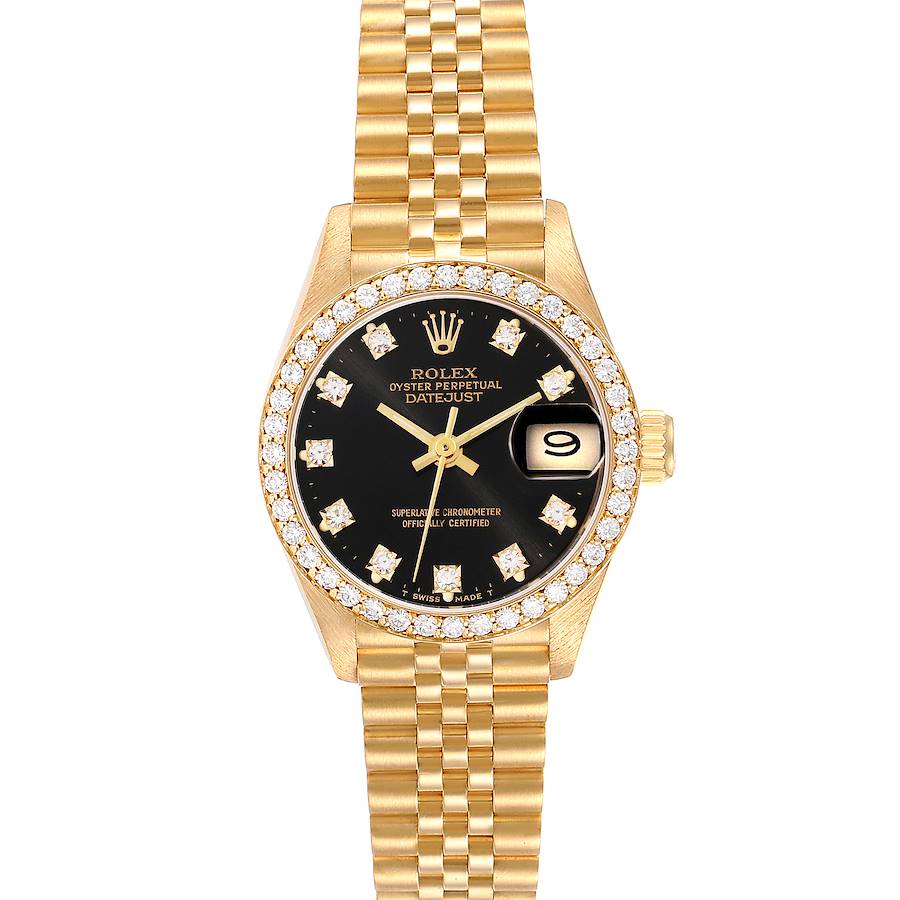Rolex Datejust President Yellow Gold Diamond Ladies Watch 69138 Box Papers SwissWatchExpo