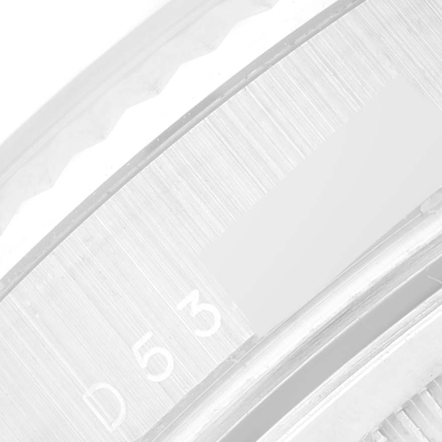 This close-up image shows the edge and bezel details of a Rolex President 118239 Men's White Gold Silver Dial 118239 Men's White Gold Silver Dial model watch.