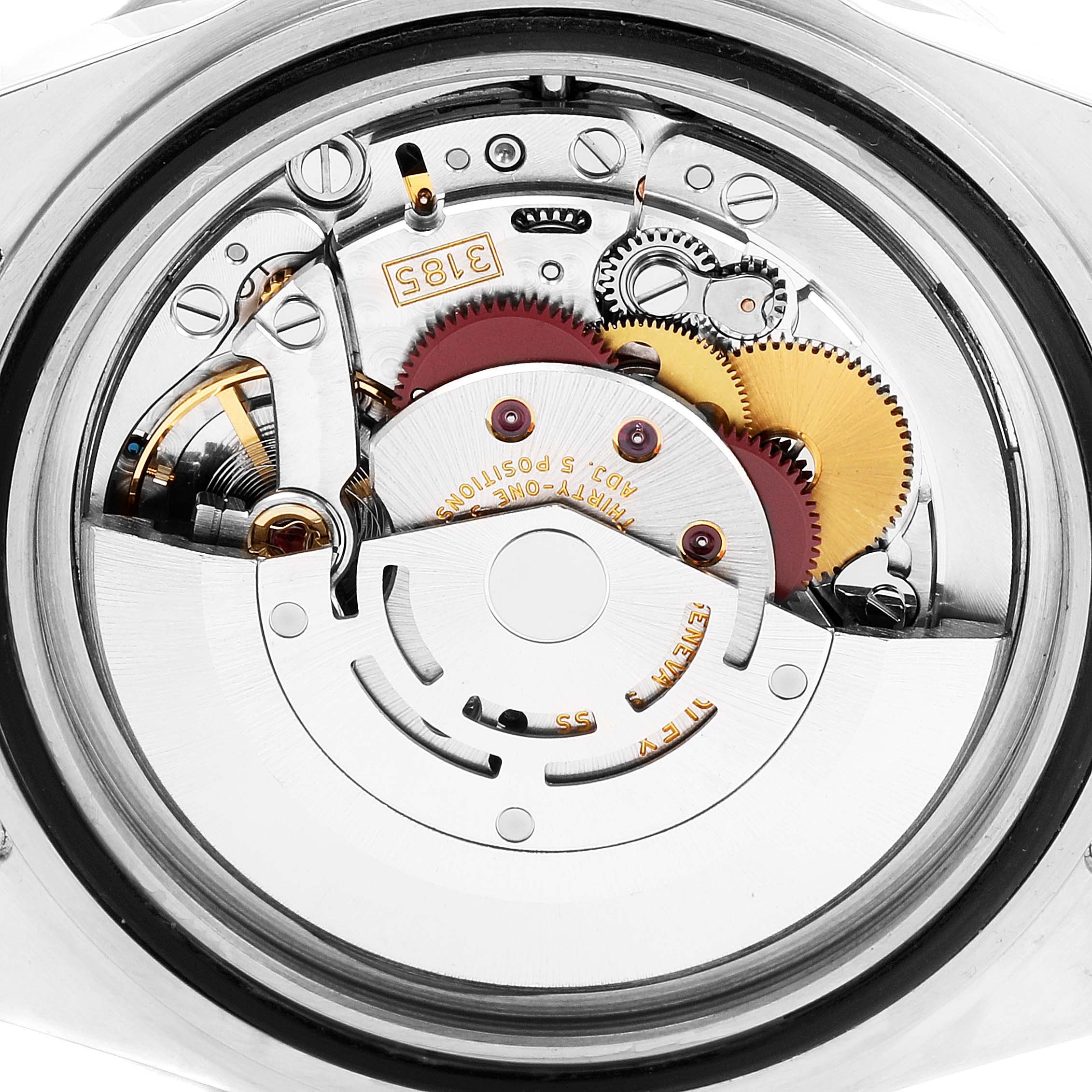 The image shows the internal movement mechanism of a Rolex GMT-Master 16710 Men's Stainless Steel Black Dial 16710 Men's Stainless Steel Black Dial watch from a top-down angle.