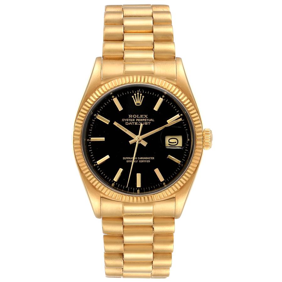 Rolex President Datejust 18k Yellow Gold Vintage Mens Watch 1601 ...