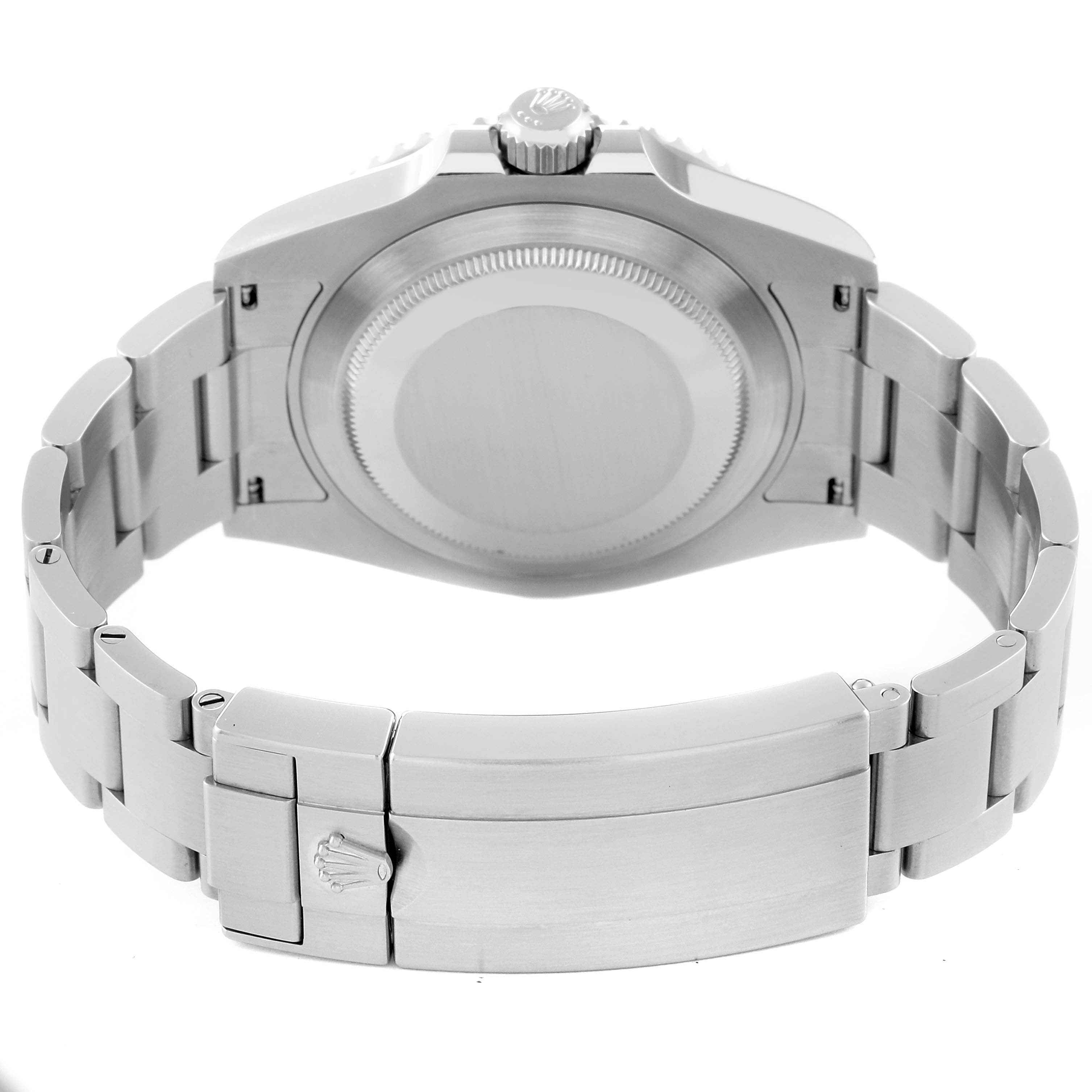 The image shows the backside and bracelet of a Rolex Submariner 126610LN Men
s Stainless Steel Black Dial 126610LN Men
s Stainless Steel Black Dial watch from a rear angle.