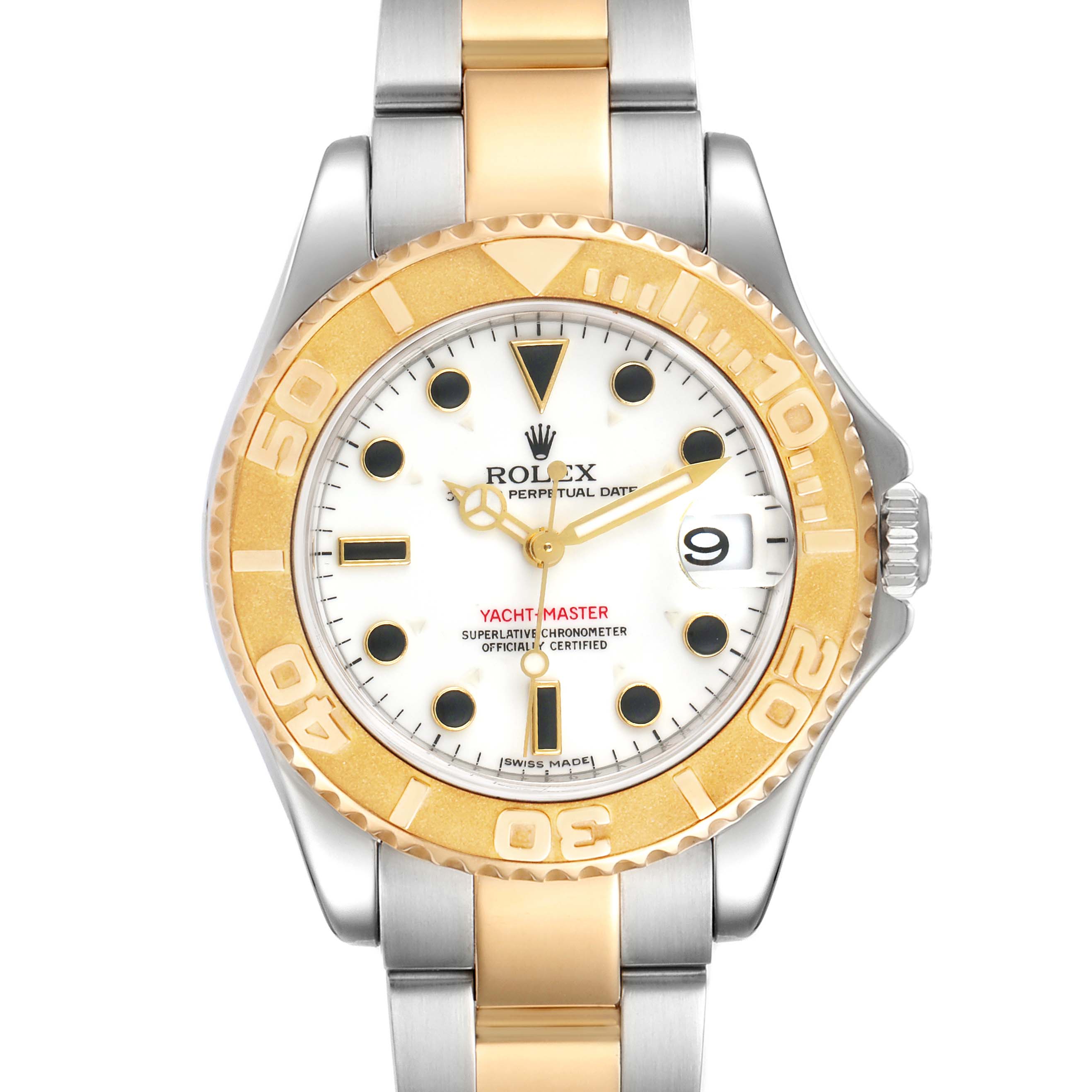 Rolex Yachtmaster 35 Midsize Steel Yellow Gold Unisex Watch 168623 Box ...