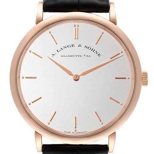 Photo of A. Lange and Sohne Saxonia Thin 40mm Rose Gold Mens Watch 211.032