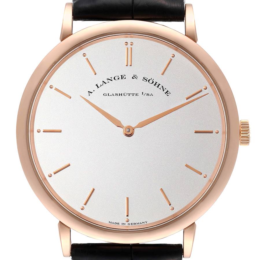 A. Lange and Sohne Saxonia Thin 40mm Rose Gold Mens Watch 211.032 SwissWatchExpo