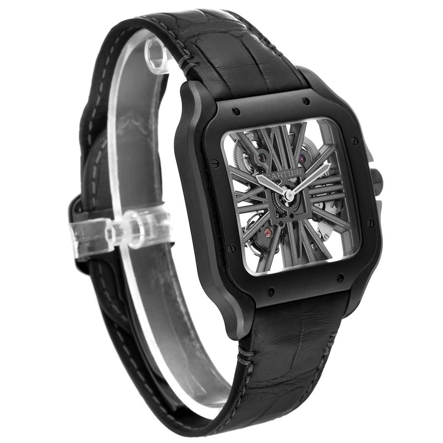 Cartier Watch Strap Santos 20mm KD1M9K97 Black Alligator