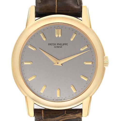 Photo of Patek Philippe Calatrava Yellow Gold Silver Dial Mens Watch 5032