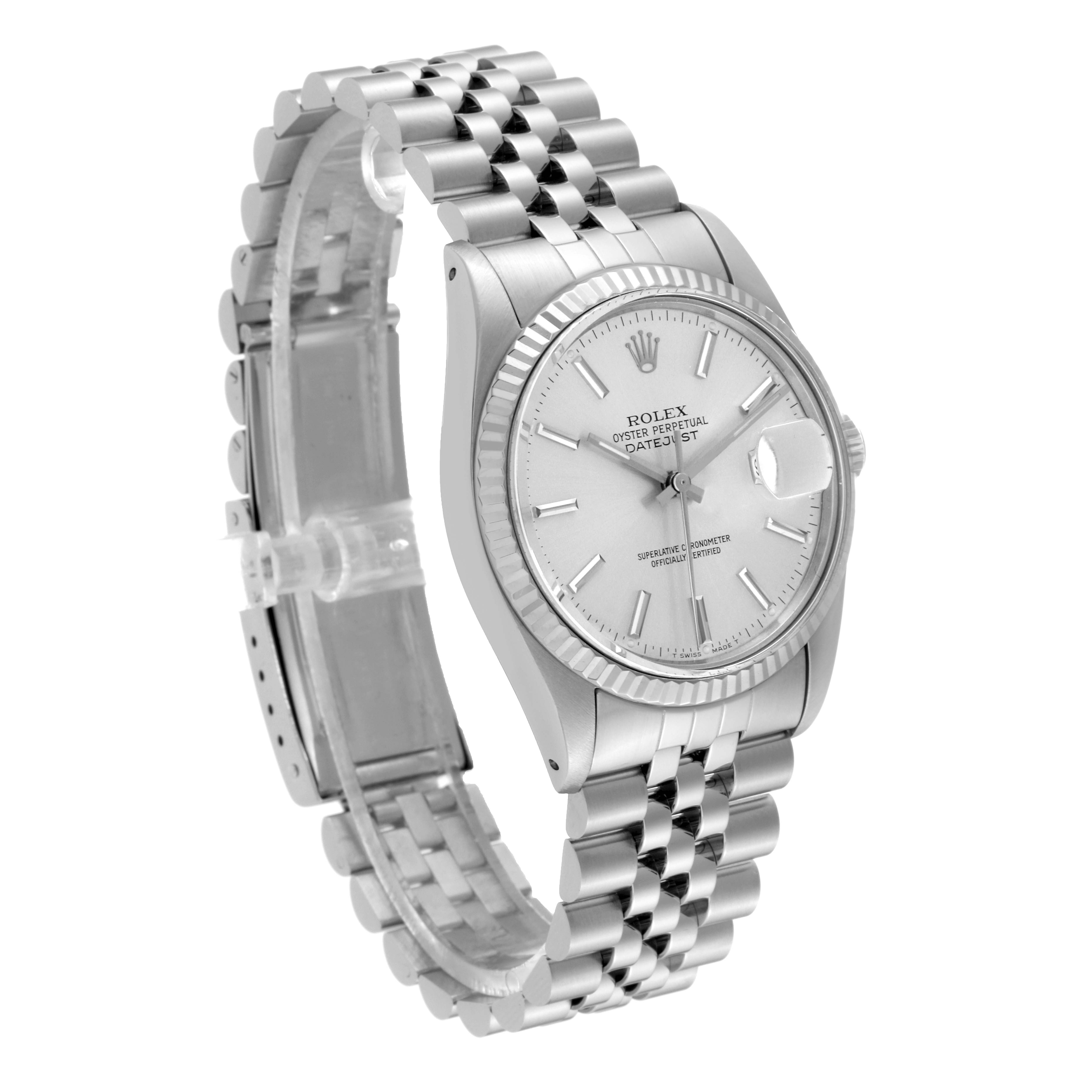 The image shows a Rolex Vintage Collection 16014 Men's Stainless Steel Silver Dial 16014 Men's Stainless Steel Silver Dial watch model, viewed at an angled side-front perspective, highlighting the dial, bezel, and bracelet.