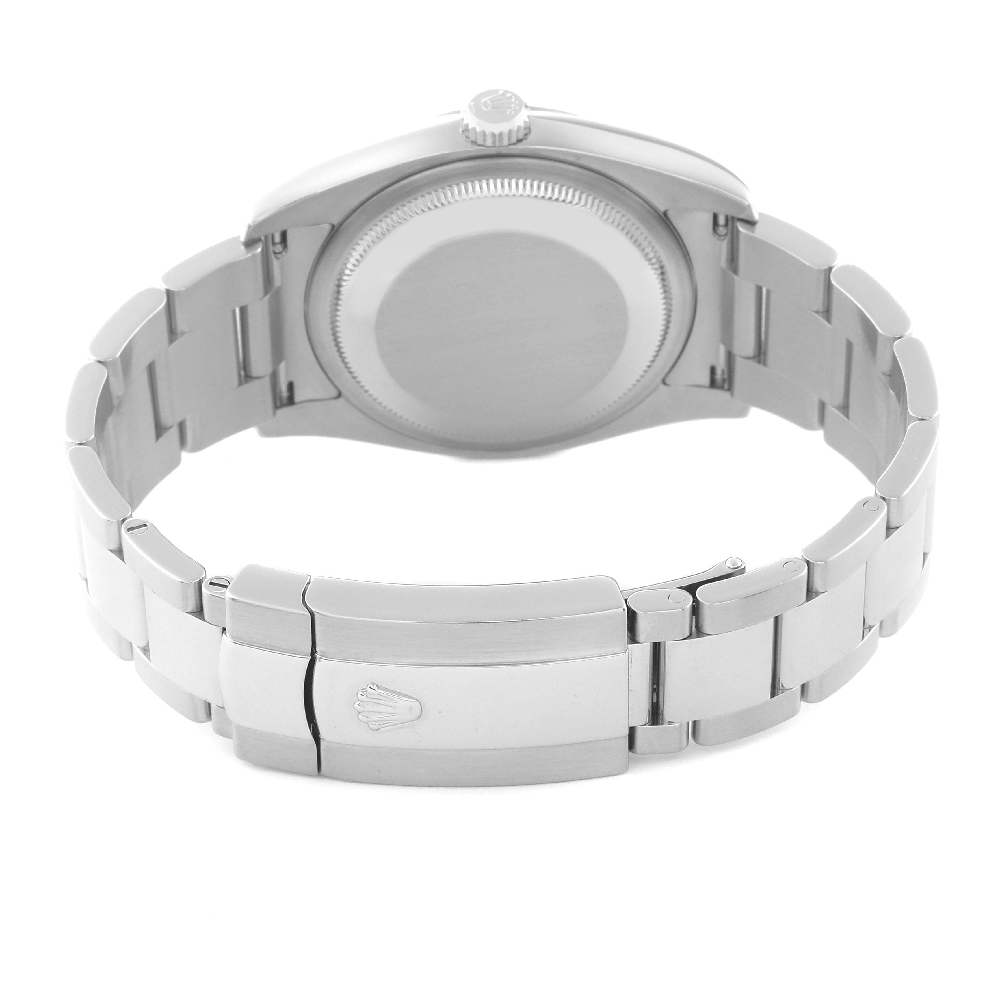 This image shows the back case and bracelet of the Rolex Datejust 116234 Men's Stainless Steel Silver Dial 116234 Men's Stainless Steel Silver Dial model watch, viewed from the rear.