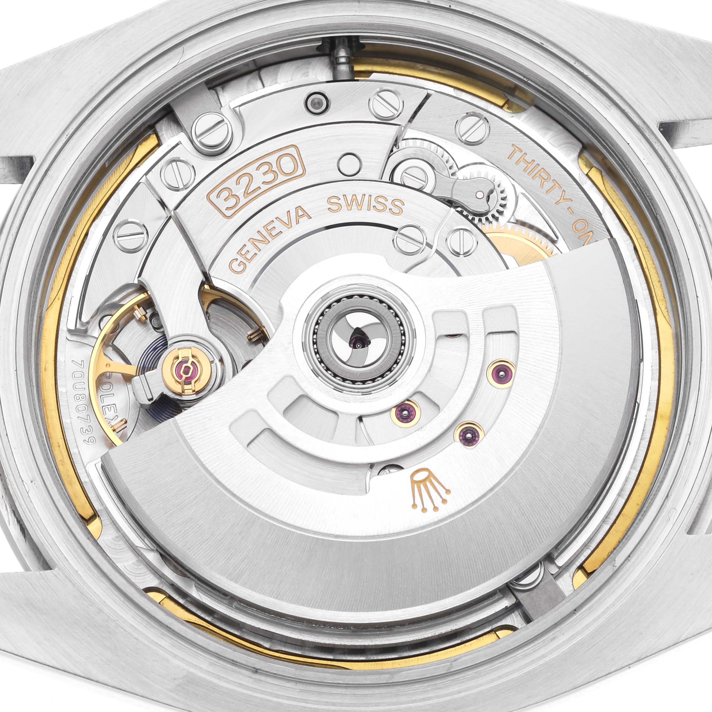 The image shows the movement and rotor of the Rolex Air-King 126900 Men's Stainless Steel Black Dial 126900 Men's Stainless Steel Black Dial watch from a back angle.