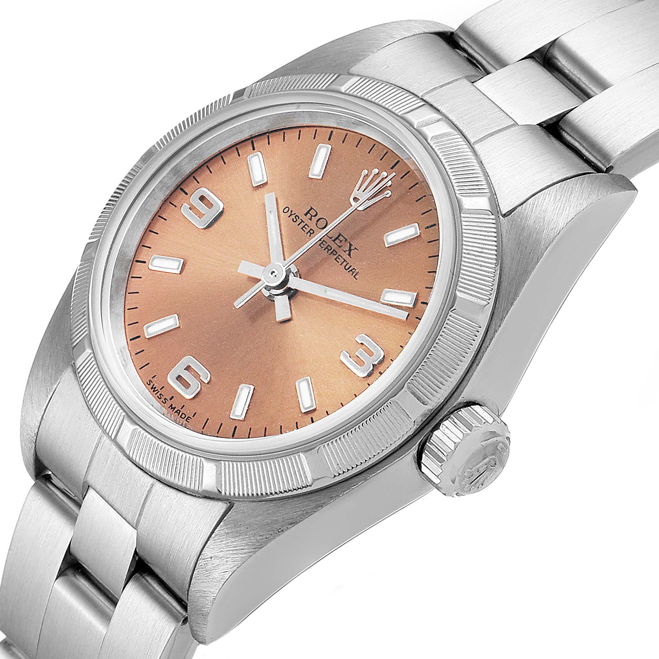 rolex oyster perpetual salmon dial