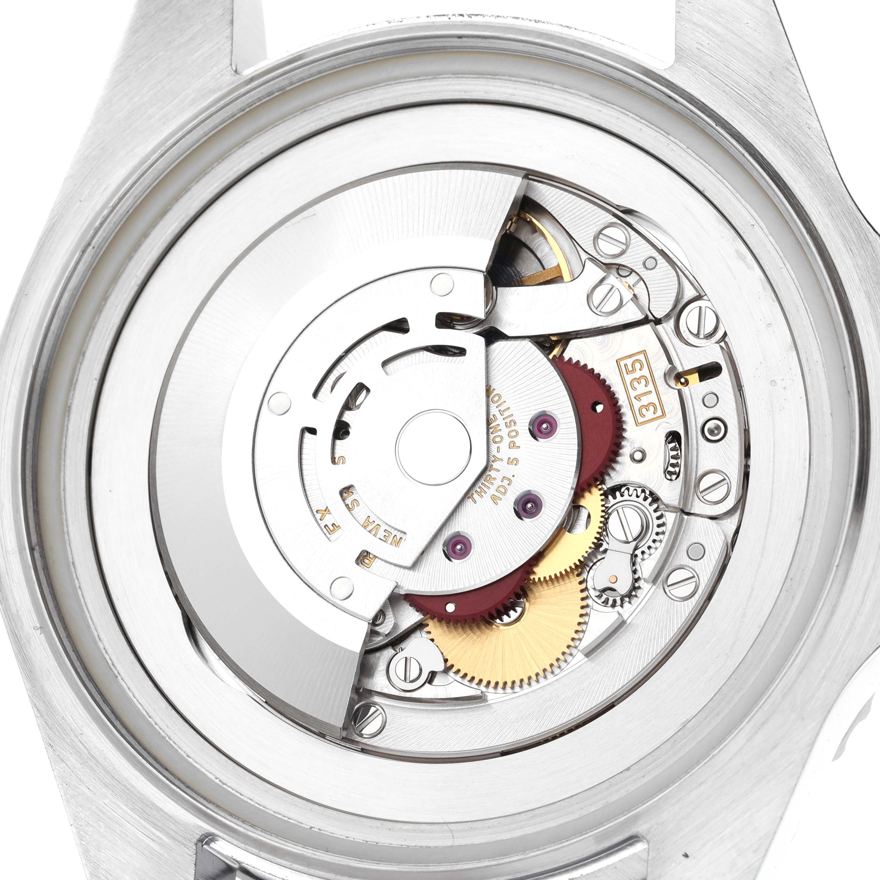 This image shows the movement and internal mechanism of a Rolex Sea-Dweller 116660 Men
s Stainless Steel Black Dial 116660 Men
s Stainless Steel Black Dial watch from the back.