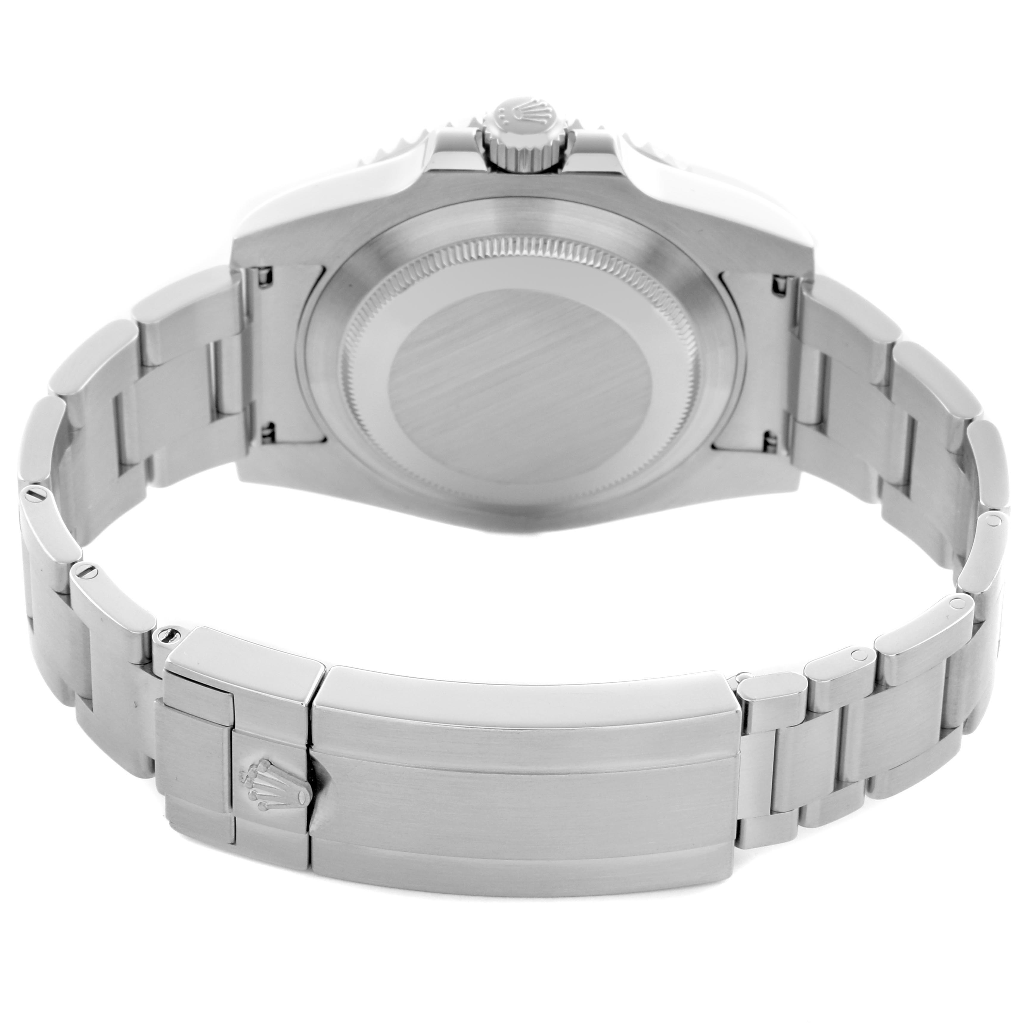 The image shows the back of the Rolex Submariner 116610 Men's Stainless Steel Black Dial 116610 Men's Stainless Steel Black Dial, highlighting the clasp, bracelet, and case back.