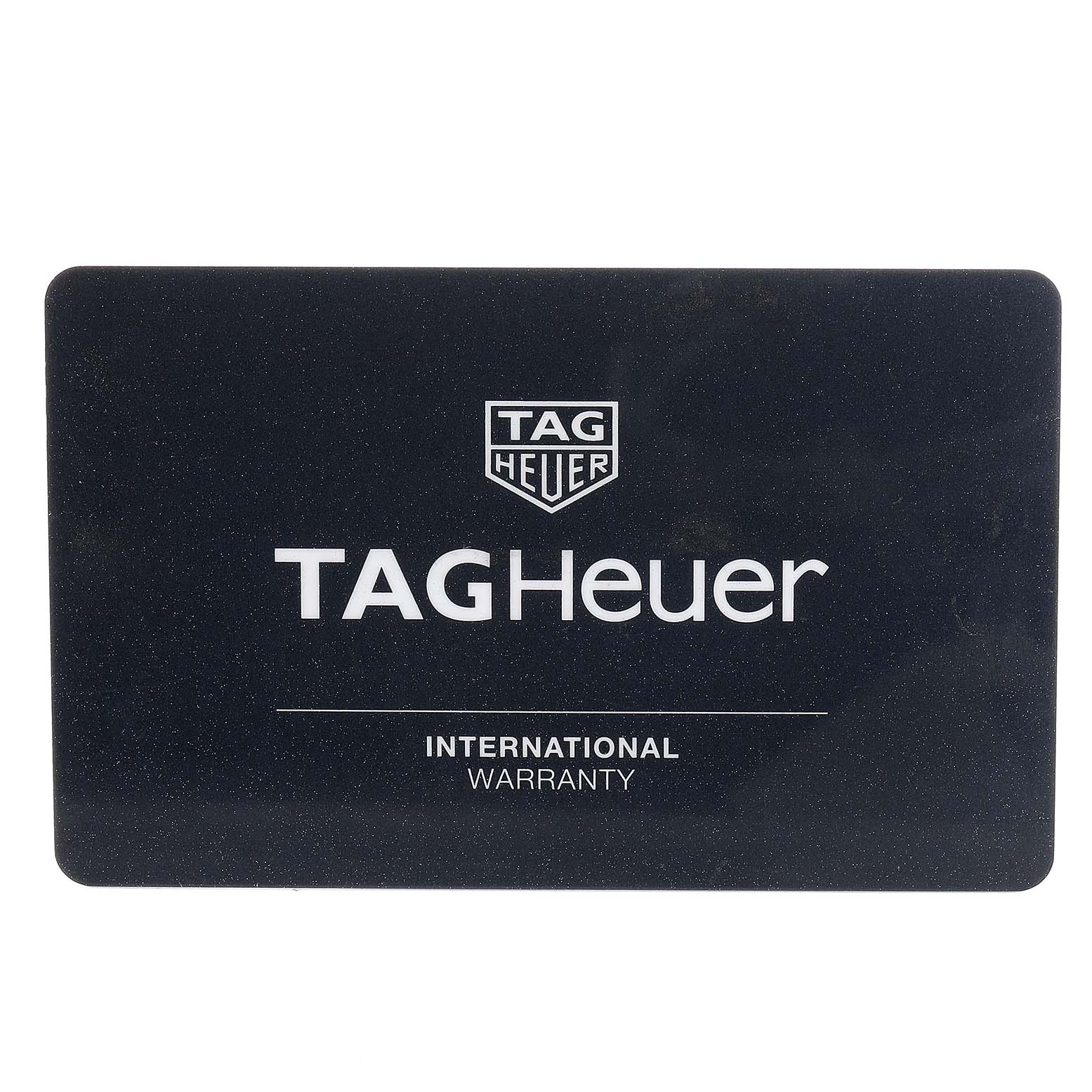 The image shows a TAG Heuer International Warranty card for the Formula 1 model.