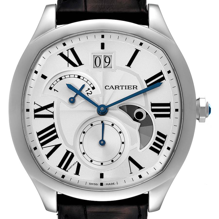 Cartier Drive Retrograde Large Day Night Indicator Mens Watch WSNM0005 Papers SwissWatchExpo