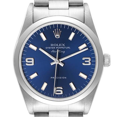 Photo of NOT FOR SALE Rolex Air King 34mm Blue Dial Domed Bezel Steel Mens Watch 14000 PARTIAL PAYMENT