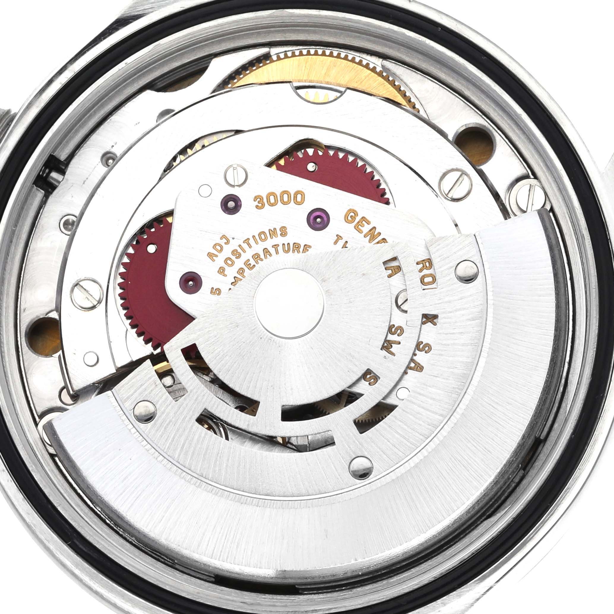 The image shows the intricate internal movement and mechanisms of a Rolex Explorer 14270 Men's Stainless Steel Black Dial 14270 Men's Stainless Steel Black Dial model watch.