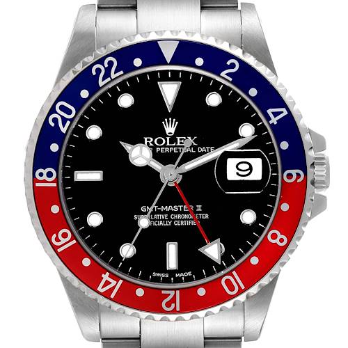 Photo of Rolex GMT Master II Pepsi Bezel Steel Mens Watch 16710 Box Papers