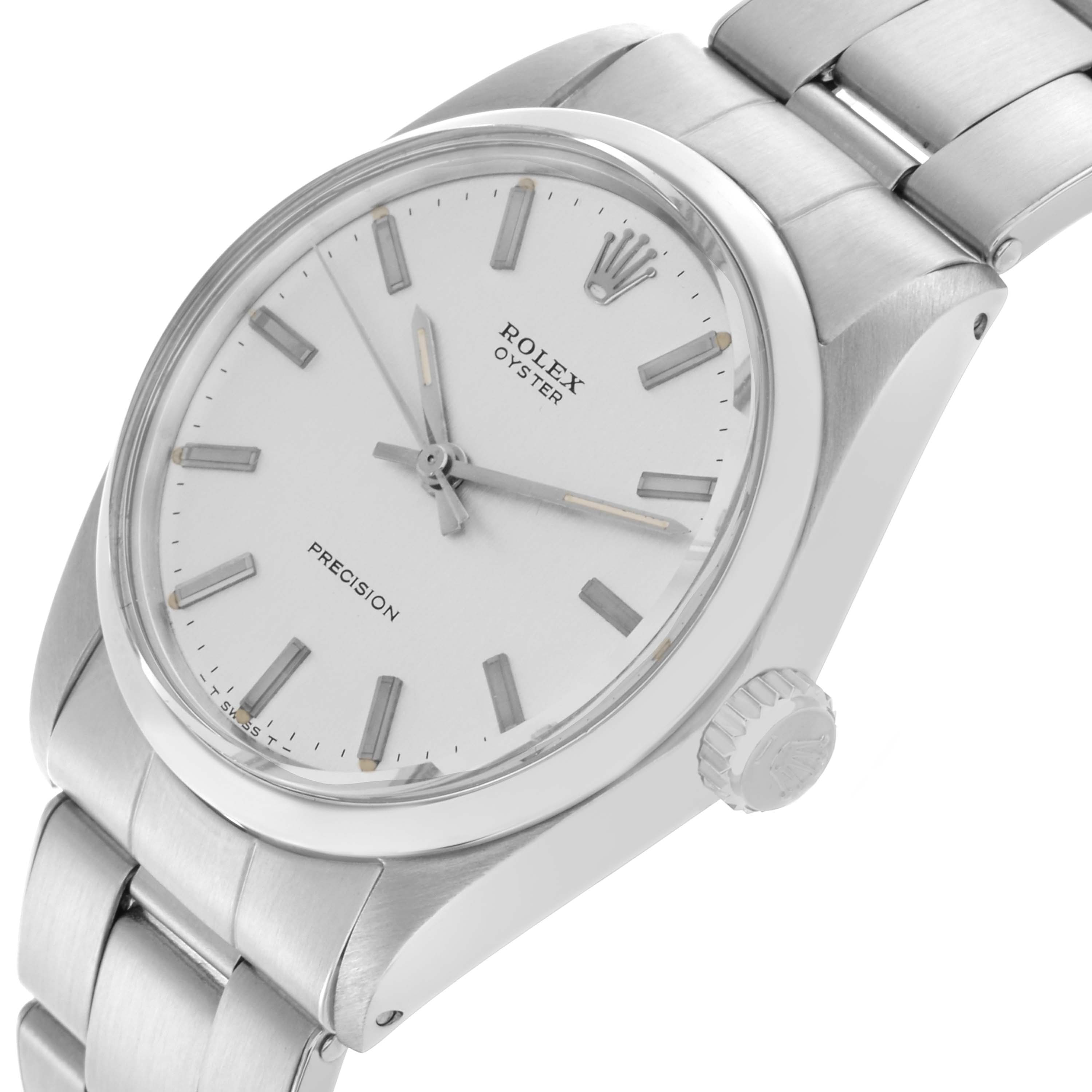 The Rolex Vintage Collection 6426 Men's Stainless Steel Silver Dial 6426 Men's Stainless Steel Silver Dial watch is shown at a slight angle, highlighting the dial, crown, and a portion of the bracelet.