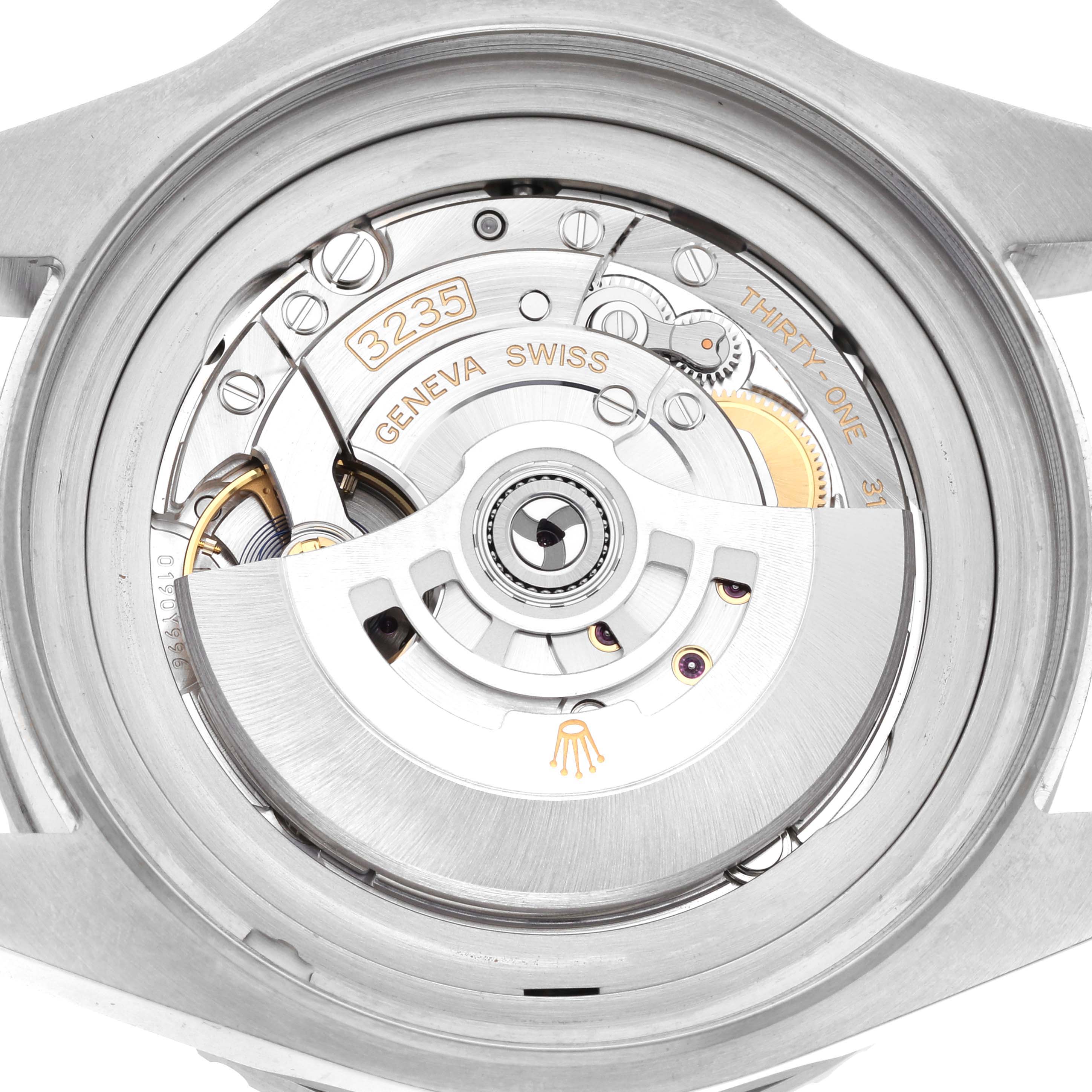 This image shows the movement mechanism of a Rolex Sea-Dweller 126660 Men's Stainless Steel Black Dial 126660 Men's Stainless Steel Black Dial watch from a back angle.