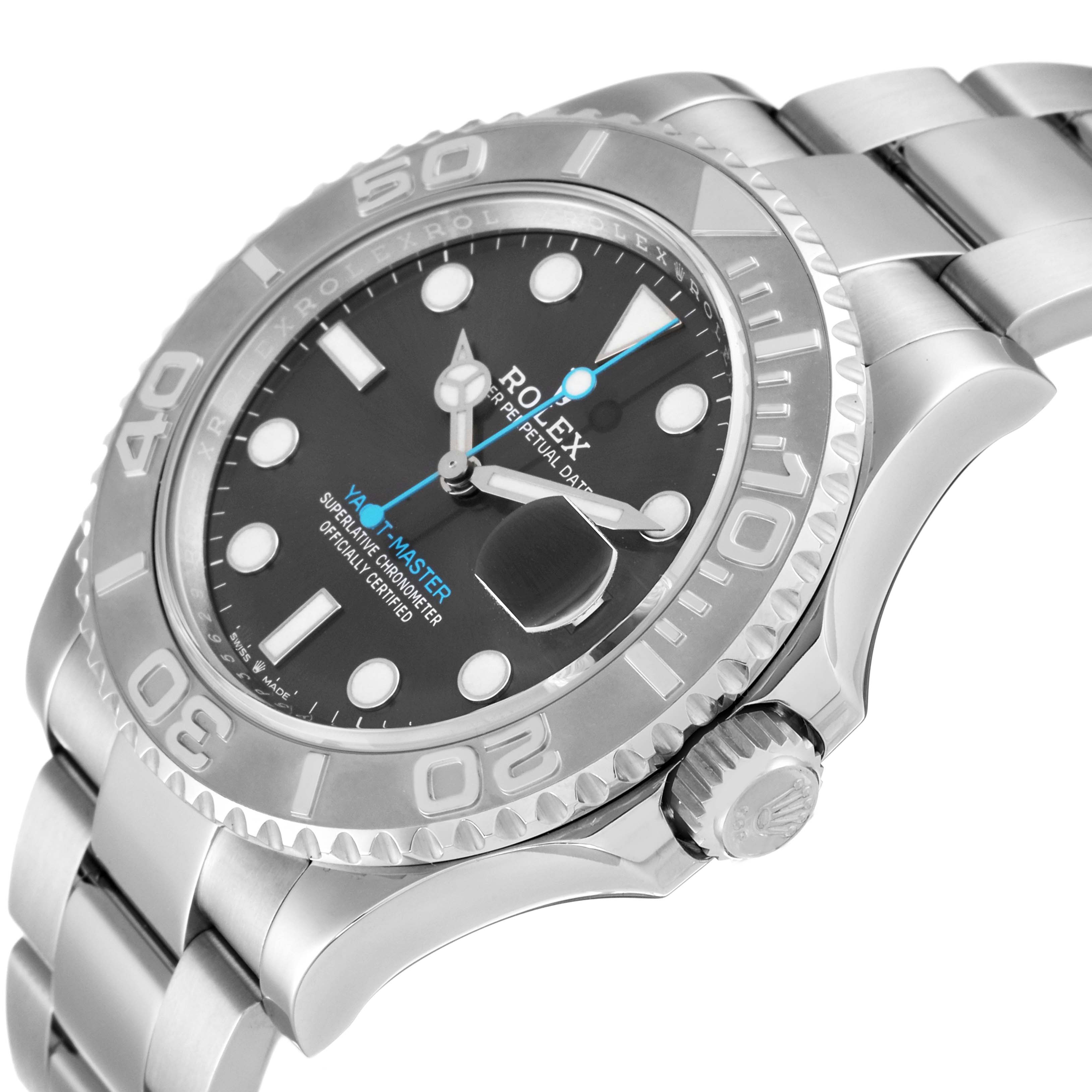 The Rolex Yacht-Master 126622 Men
s Stainless Steel Grey Dial 126622 Men
s Stainless Steel Grey Dial watch is shown at a three-quarter angle featuring the dial, bezel, and part of the bracelet.