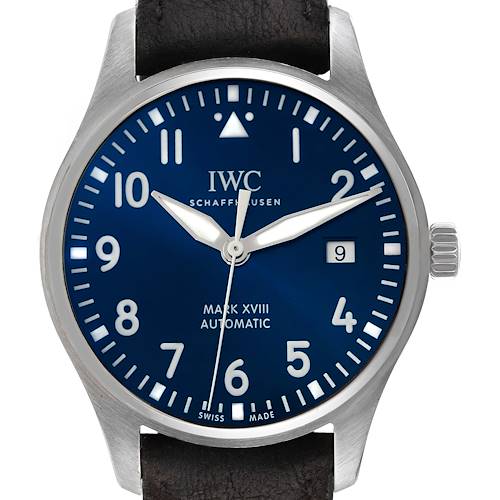 Photo of IWC Pilot Mark XVIII Le Petit Prince Blue Dial Mens Watch IW327004