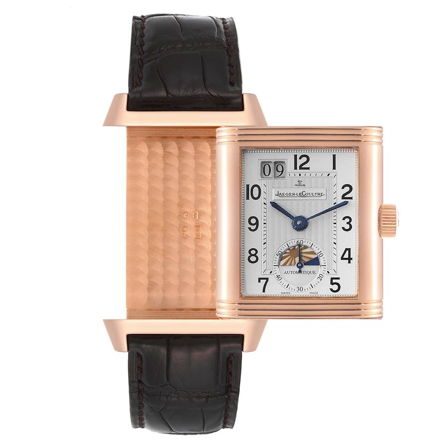 Jaeger LeCoultre Grande Reverso Sun Moon Rose Gold Mens Watch