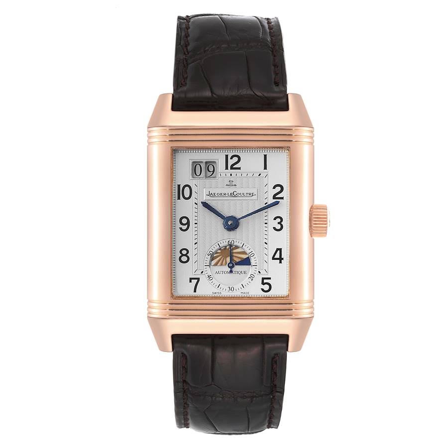 Jaeger LeCoultre Grande Reverso Sun Moon Rose Gold Mens Watch