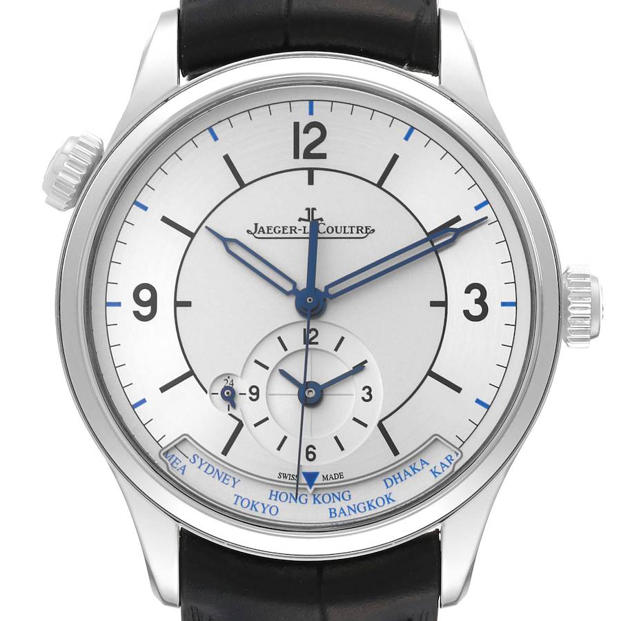 Jaeger LeCoultre Master Geographic Steel Mens Watch 176.8.92.S Q1428530 SwissWatchExpo