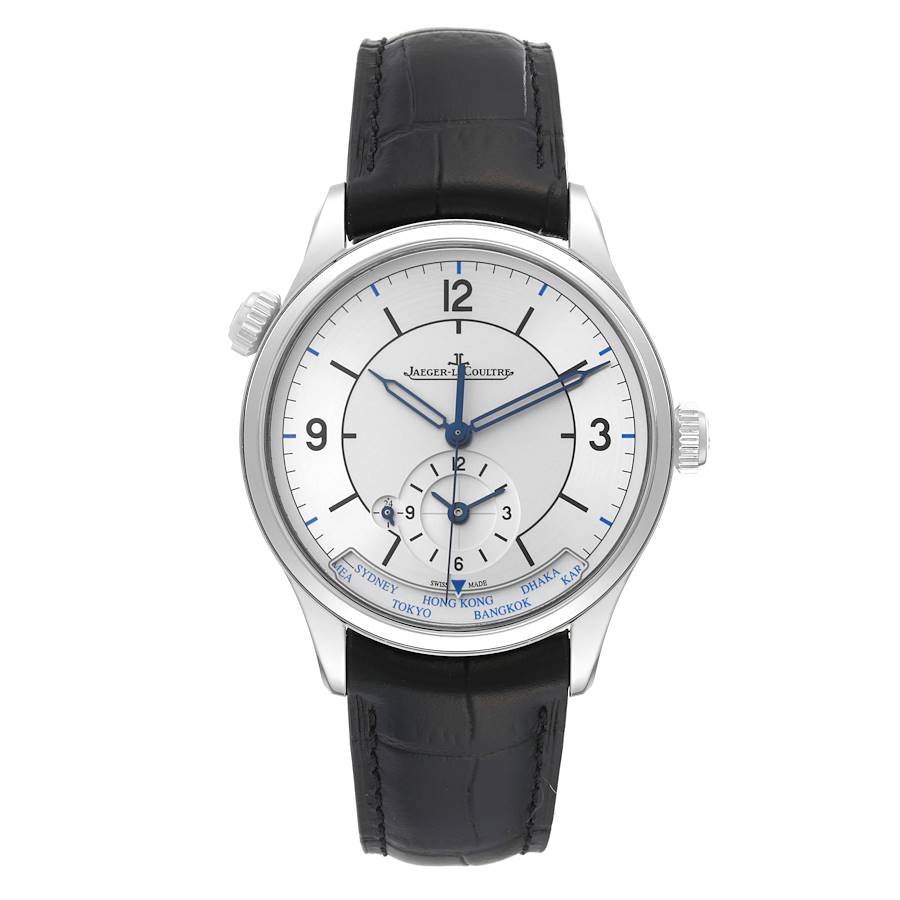 Jaeger LeCoultre Master Geographic Steel Mens Watch 176.8.92.S 