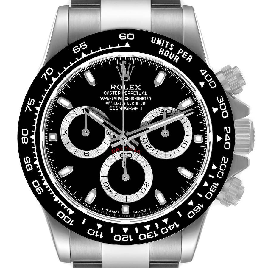Rolex Cosmograph Daytona Ceramic Bezel Black Dial Mens Watch 116500 Box Card SwissWatchExpo