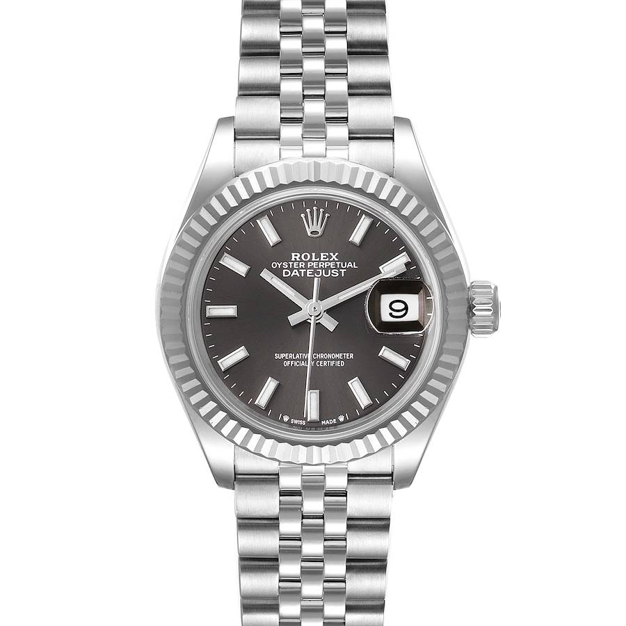 Rolex Datejust 28 Steel White Gold Slate Dial Ladies Watch 279174 SwissWatchExpo