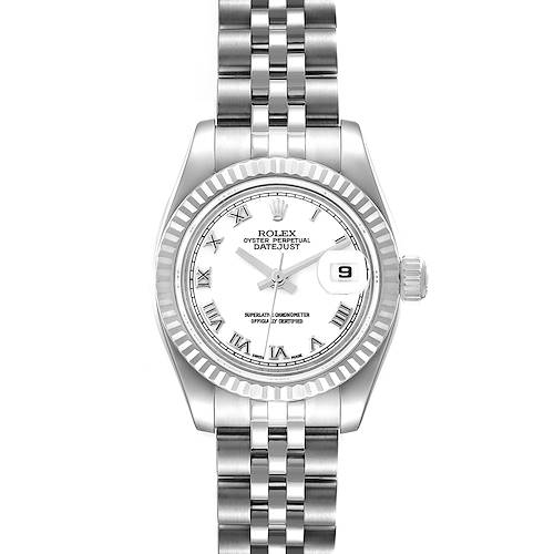 Photo of Rolex Datejust Steel White Gold White Dial Ladies Watch 179174 Box Papers
