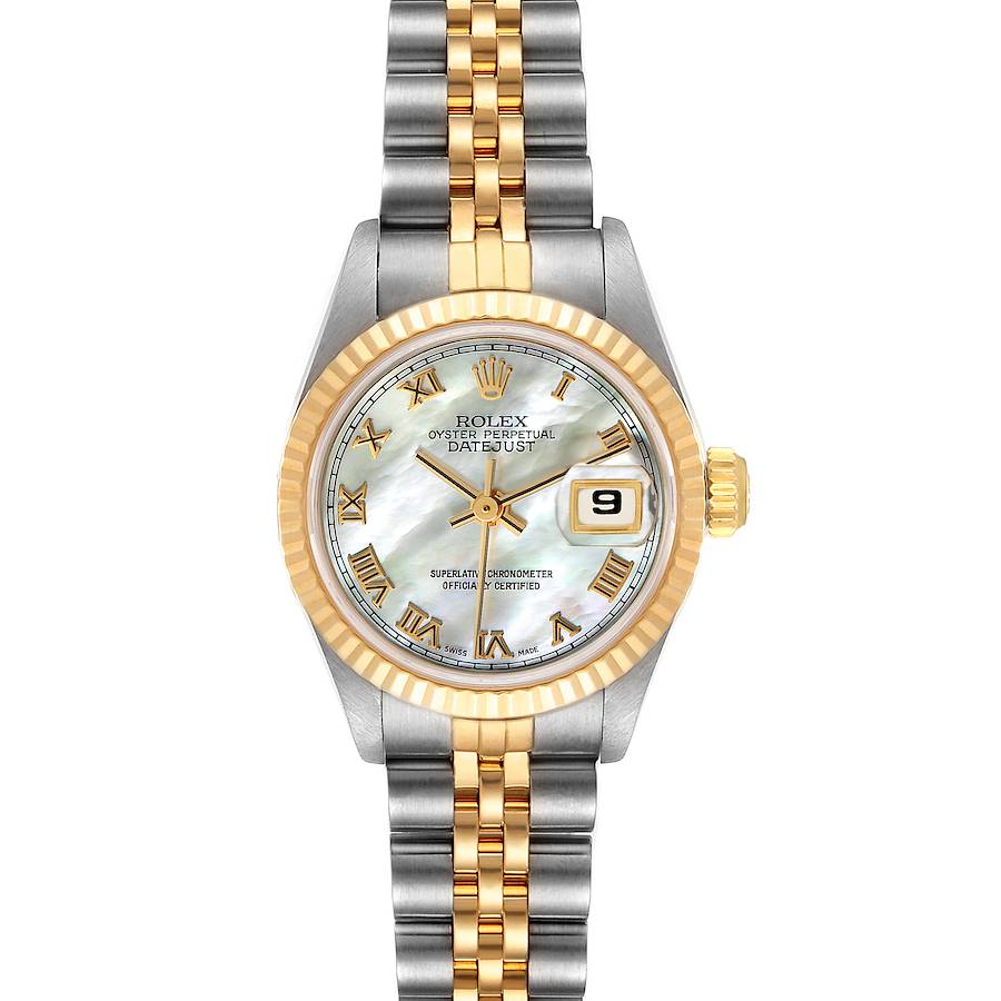 Rolex Datejust Steel Yellow Gold MOP Dial Ladies Watch 69173 Box Papers SwissWatchExpo