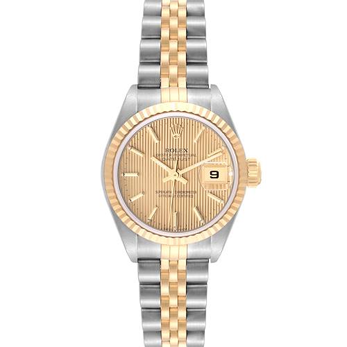 Photo of Rolex Datejust Steel Yellow Gold Tapestry Dial Ladies Watch 79173