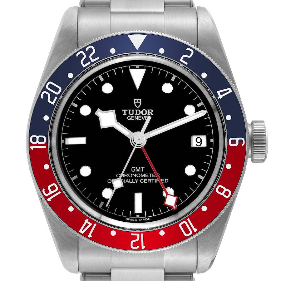 Tudor Heritage Black Bay GMT Pepsi Bezel Steel Mens Watch 79830RB SwissWatchExpo