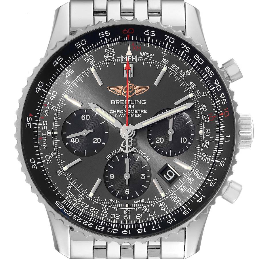 Breitling Navitimer 01 Limited Edition Steel Mens Watch AB0121 Box Card SwissWatchExpo