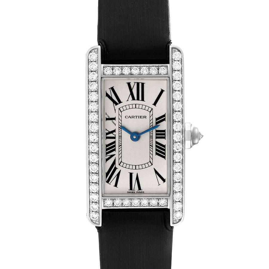 Cartier Tank Americaine White Gold Diamond Ladies Watch WB707331 SwissWatchExpo