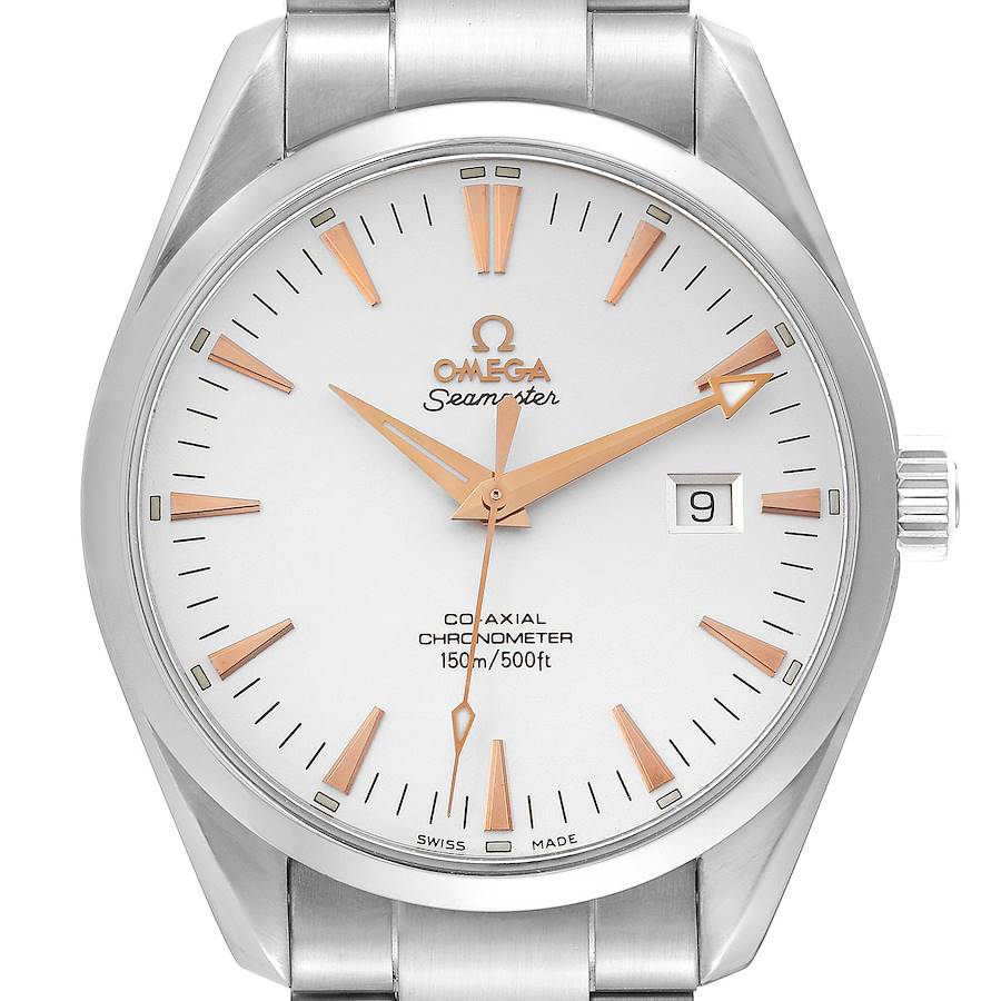 Omega Seamaster Aqua Terra Silver Dial Steel Mens Watch 2502.34.00 Box Card SwissWatchExpo