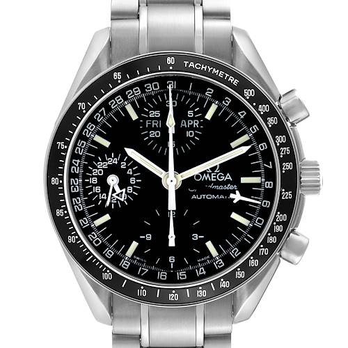 Photo of Omega Speedmaster Day Date Black Dial Automatic Mens Watch 3520.50.00 Card