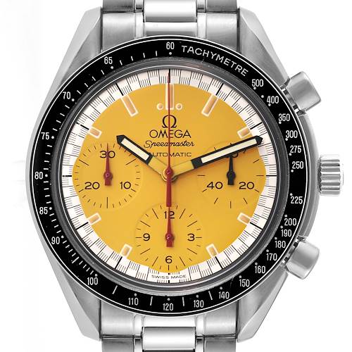 Photo of Omega Speedmaster Schumacher Yellow Dial Automatic Steel Mens Watch 3510.12.00