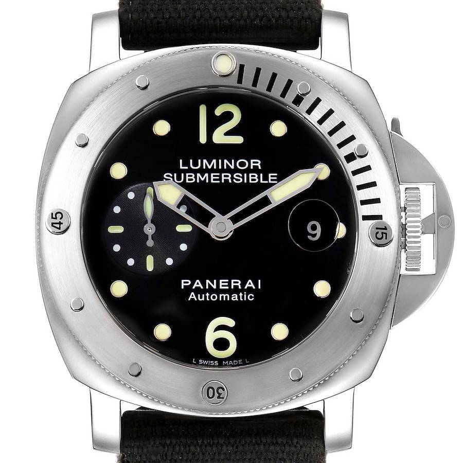 Panerai Luminor Submersible 44mm Steel Mens Watch PAM00024 Box Papers SwissWatchExpo