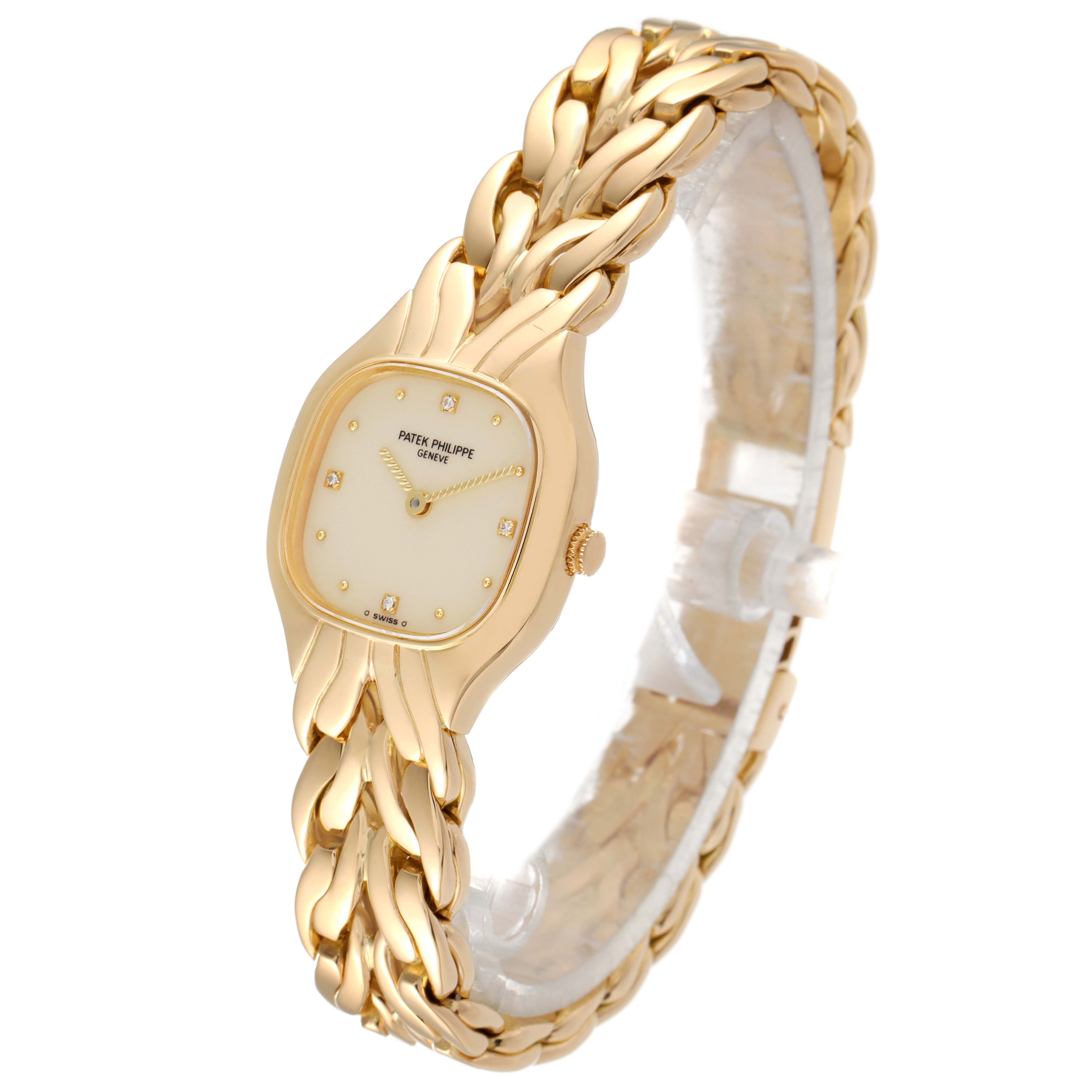 Patek Philippe La Flamme 18k Yellow Gold Diamond Ladies Watch 4815 ...