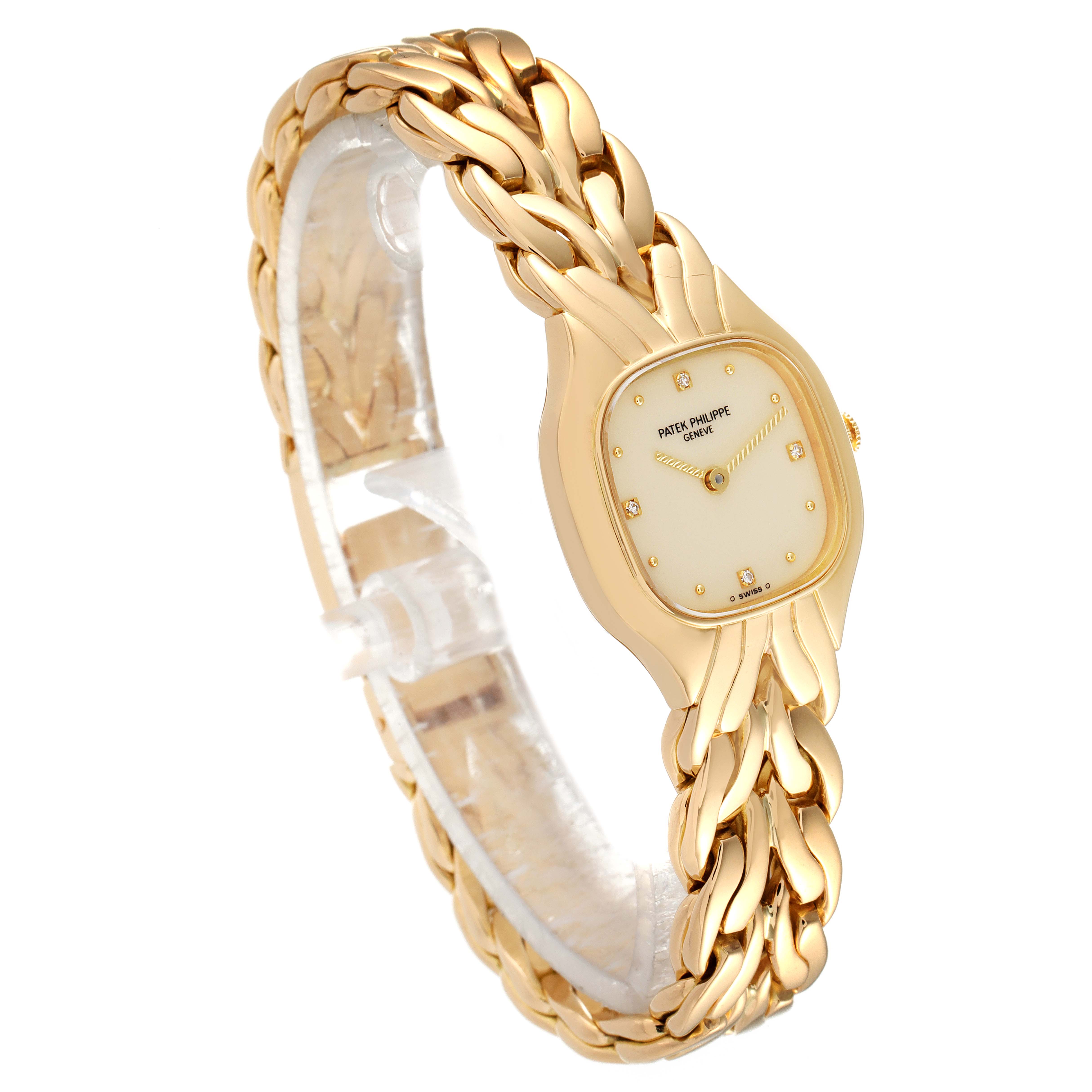 Patek Philippe La Flamme 18k Yellow Gold Diamond Ladies Watch 4815 ...