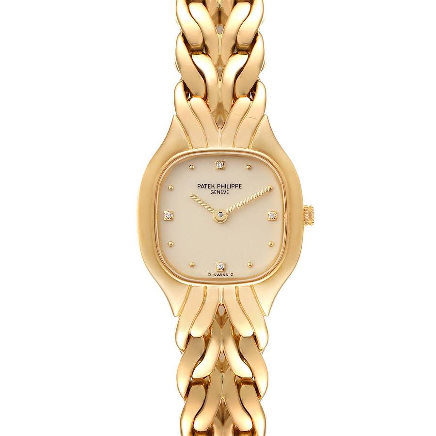 Patek Philippe La Flamme 18k Yellow Gold Diamond Ladies Watch 4815 SwissWatchExpo