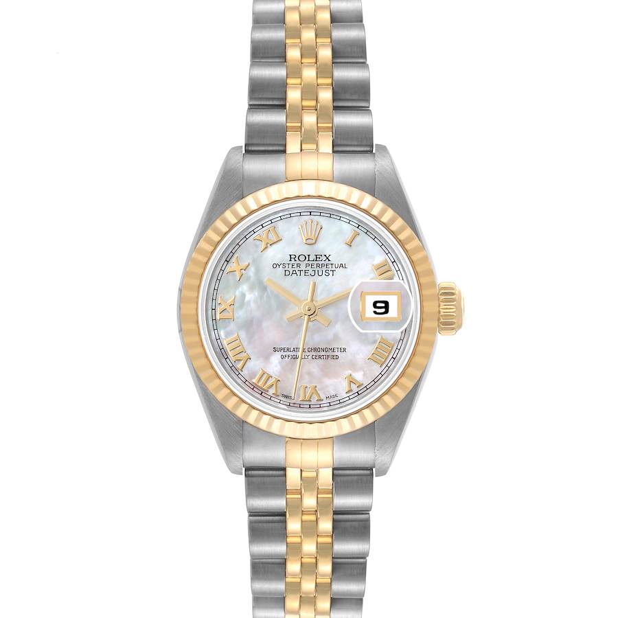 Rolex Datejust 26 Steel Yellow Gold MOP Roman Dial Ladies Watch 79173 SwissWatchExpo