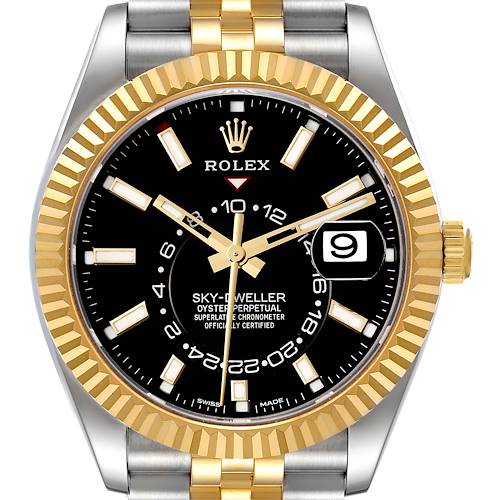 Photo of NOT FOR SALE Rolex Sky Dweller Steel Yellow Gold Black Dial Mens Watch 326933 Unworn PARTIAL PAYMENT