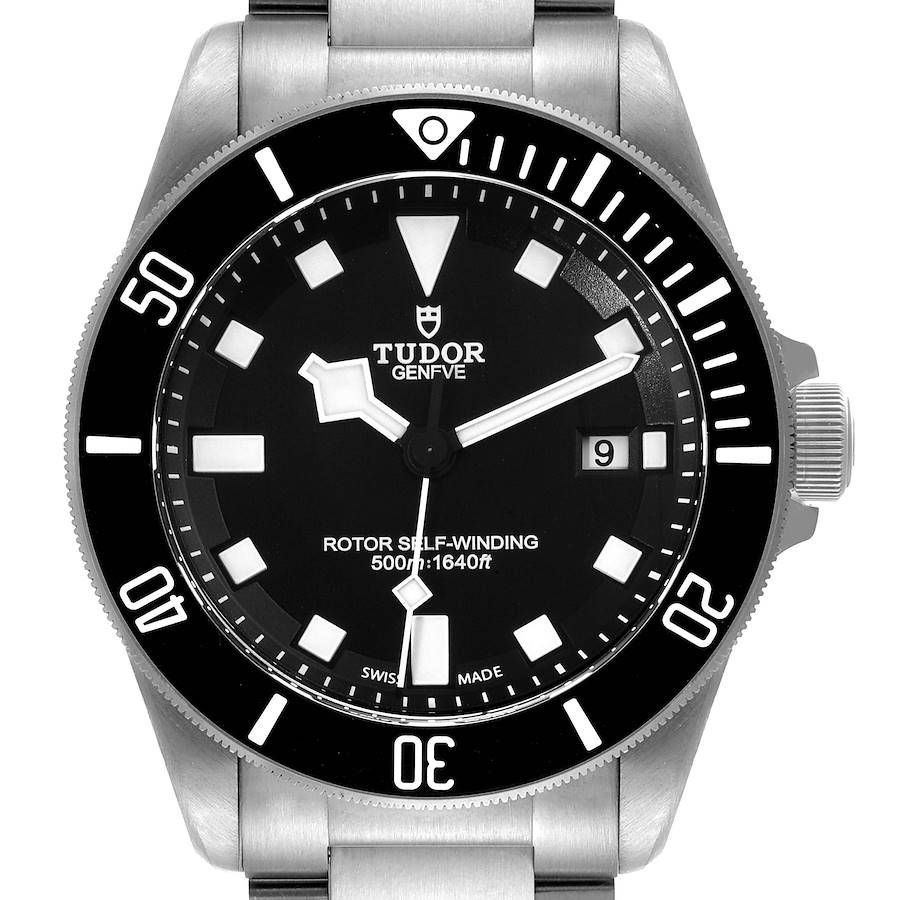 Tudor Pelagus Titanium Steel Black Dial Mens Watch 25500TN SwissWatchExpo