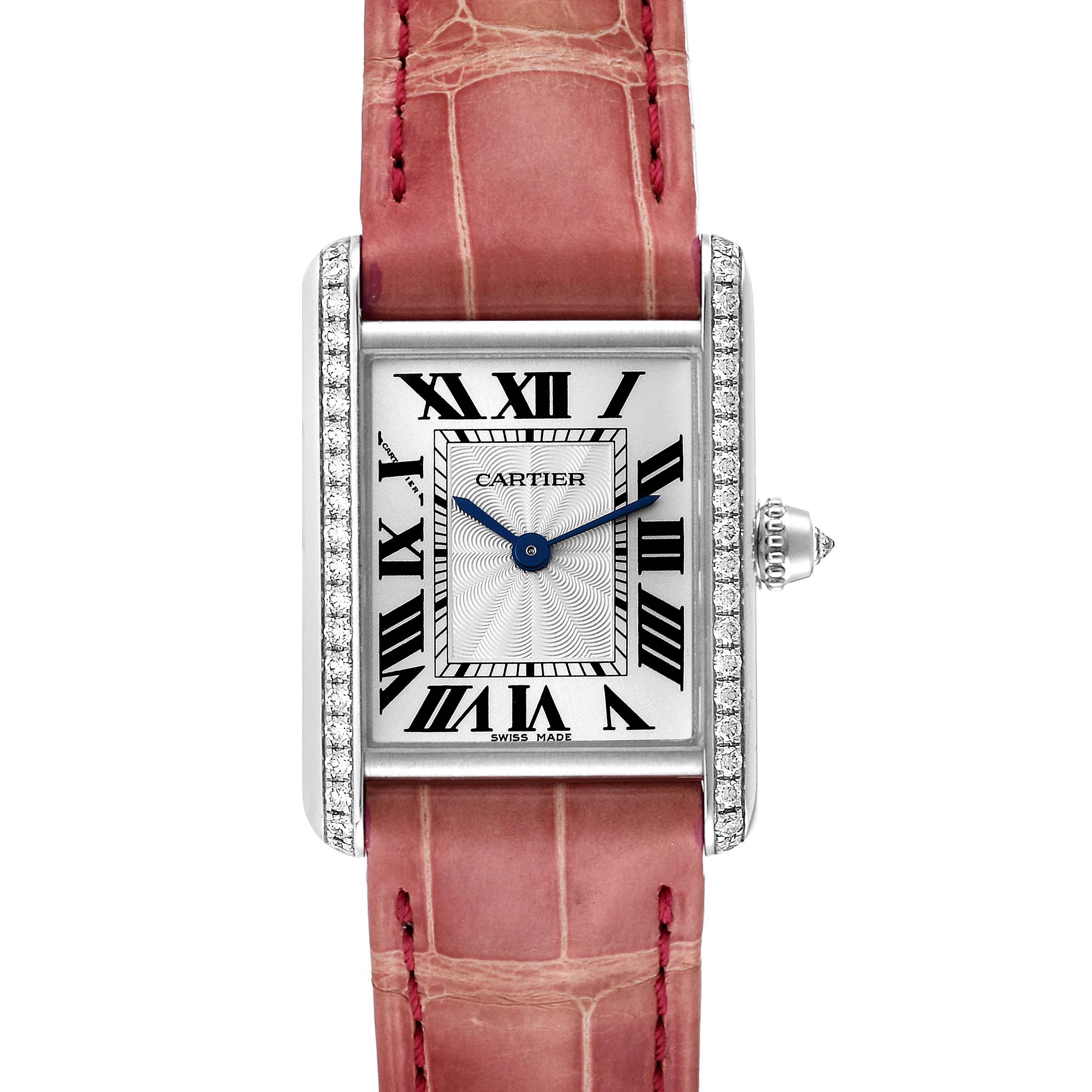 Cartier Tank Louis Small Silver Dial 18kt Rose Gold Women's Watch