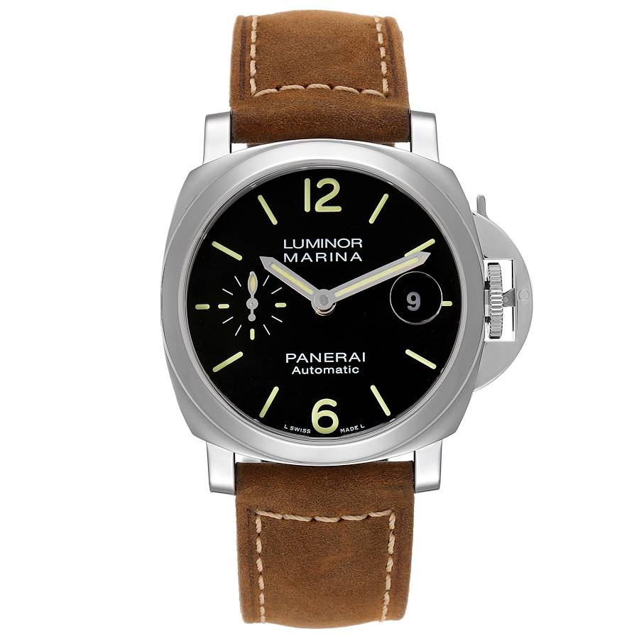 Panerai Luminor Marina 40mm Black Dial Automatic Mens Watch PAM01048